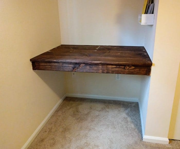diy floating wall desk