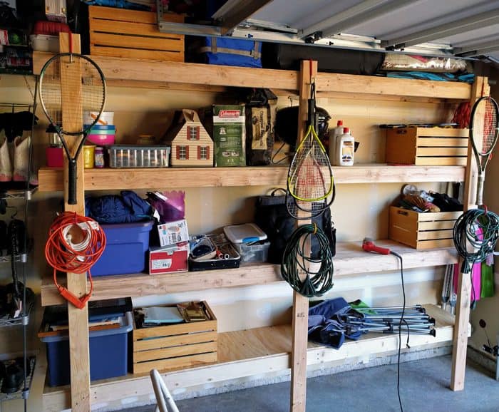 garage storage shelving finished
