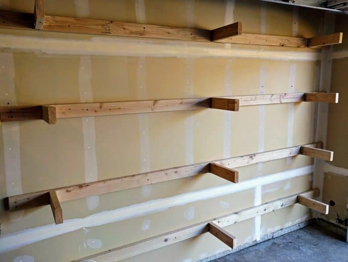 Diy Garage Storage Shelving Easy Do, Homemade Garage Wall Shelves