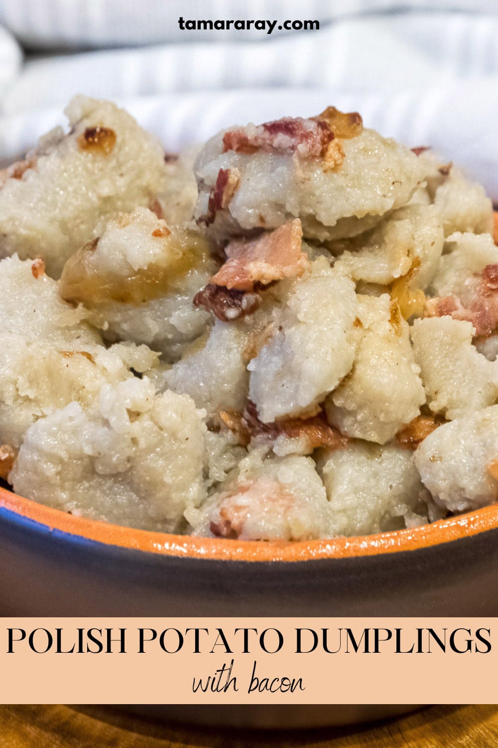 Polish Potato Dumplings pin image.