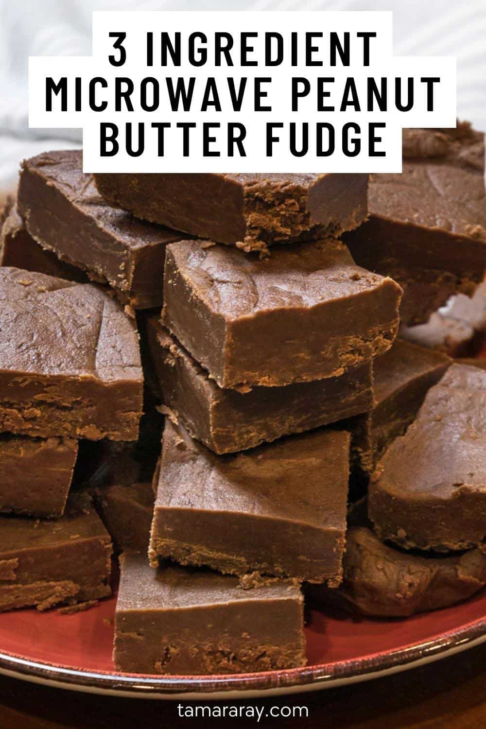 Peanut butter fudge cut into squares.