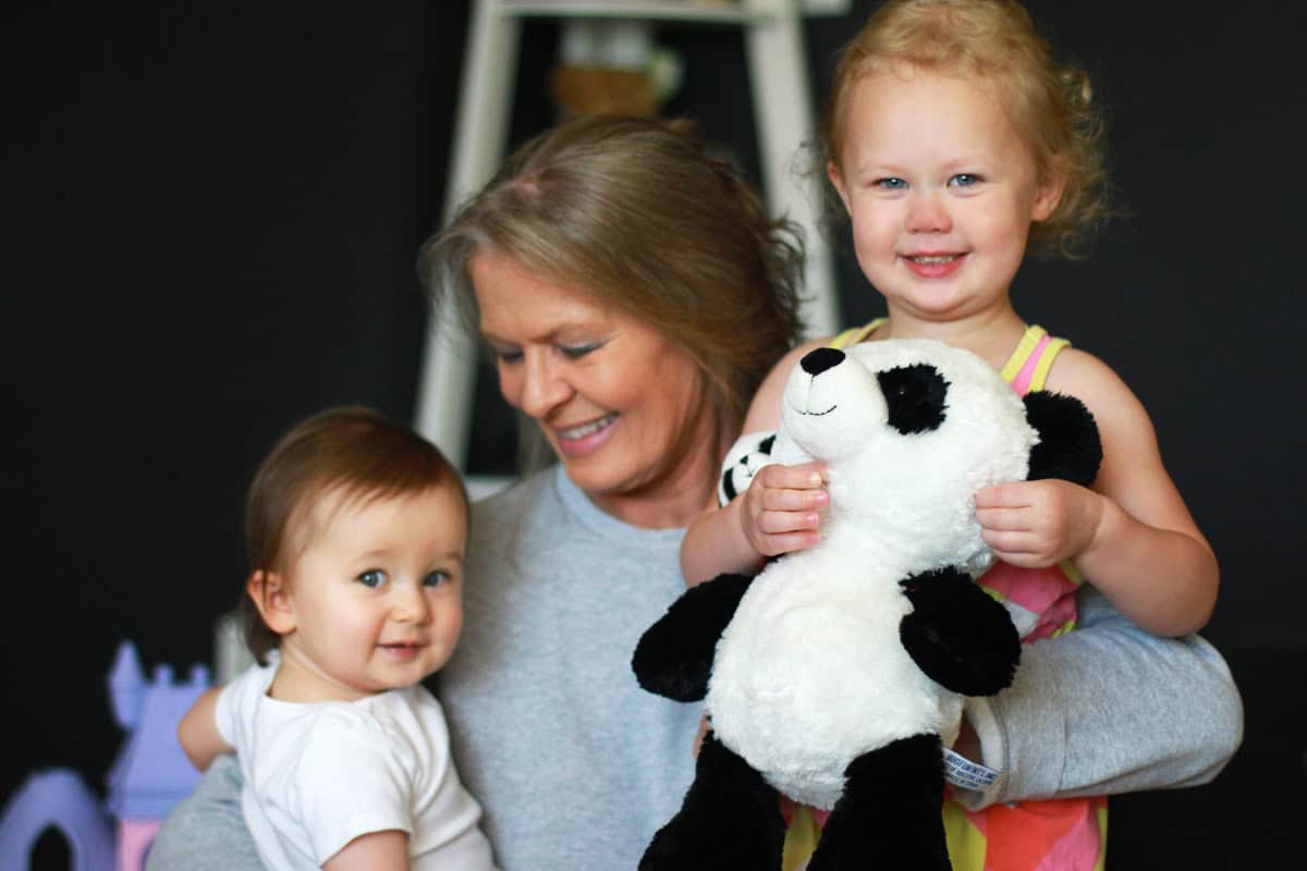 Flo and her grandkids.