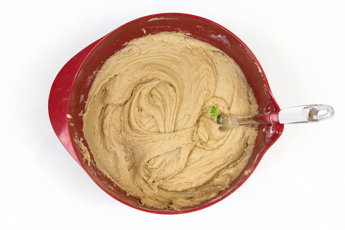 Wet and dry ingredients mixed well.