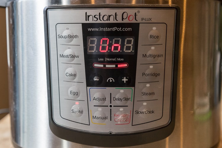 Instant pot set to sauté.