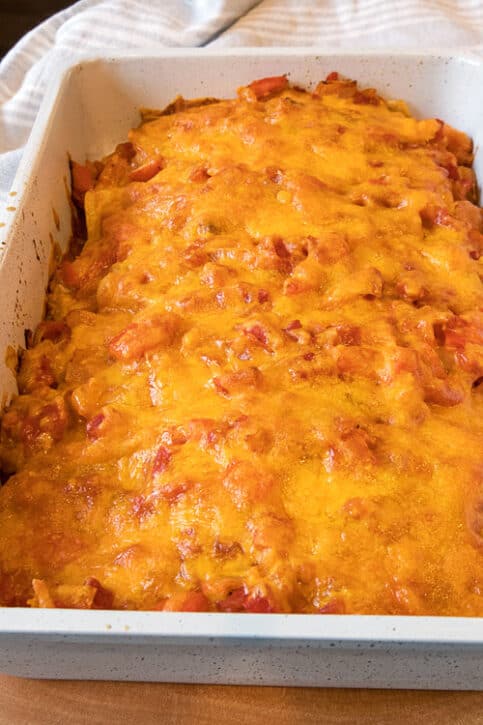 Ready to eat Beef Enchiladas.