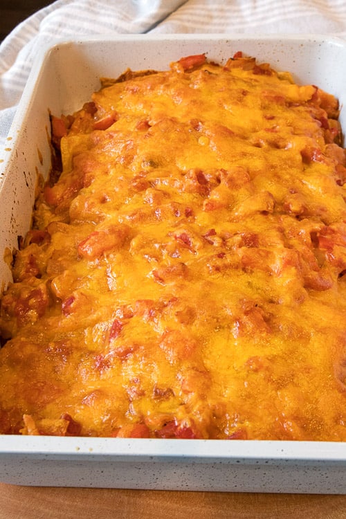 Ready to eat Beef Enchiladas.