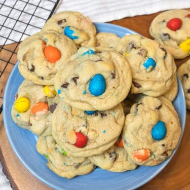 Cadbury egg cookies recipe on a plate.