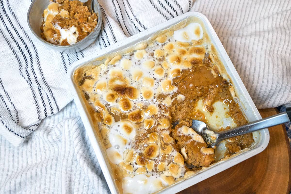 Baked sweet potato casserole.