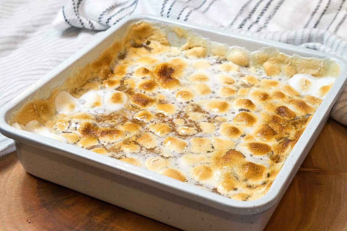 Baked sweet potato casserole.