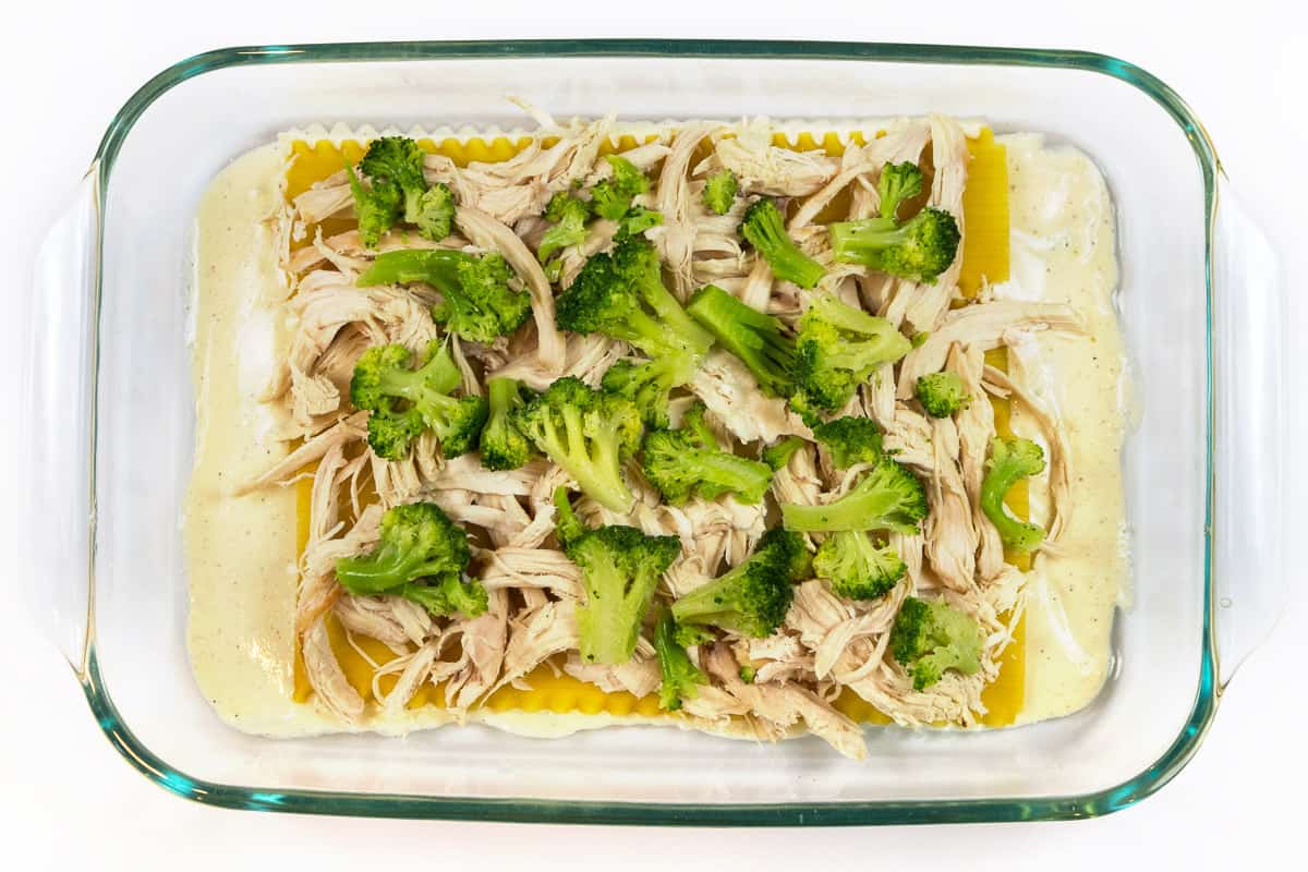 Add broccoli on top the of chicken.