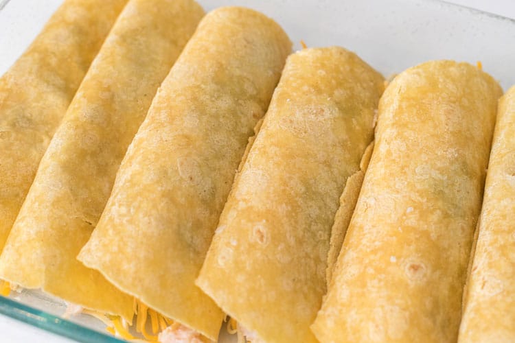 Chicken Enchiladas Folded