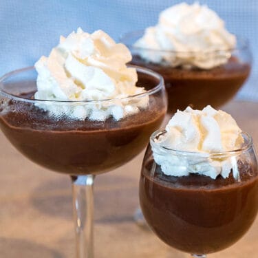 Homemade chocolate pudding