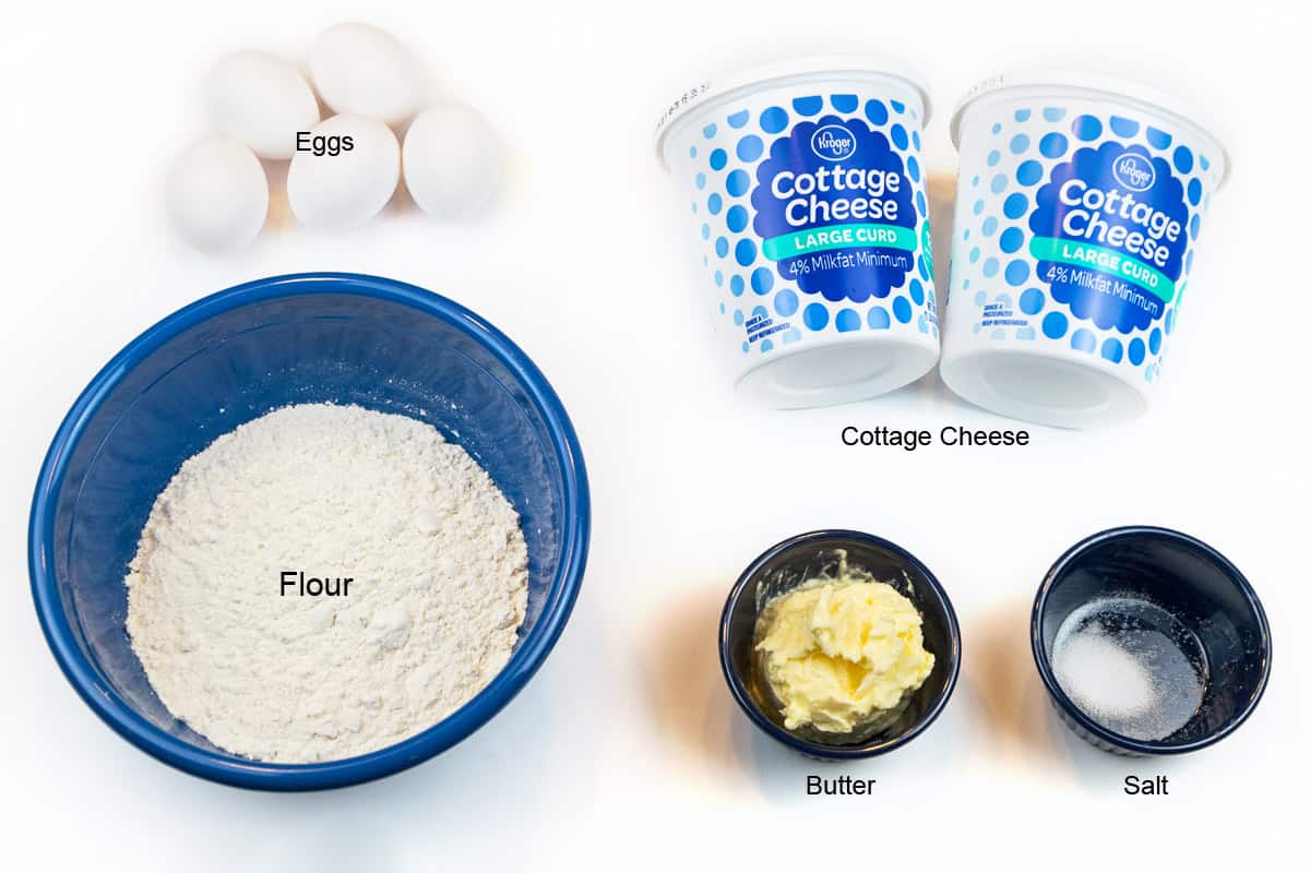 Ingredients for pierogi.