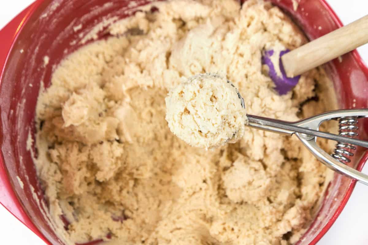 Add more cookie dough to cover up the chocolate chips.