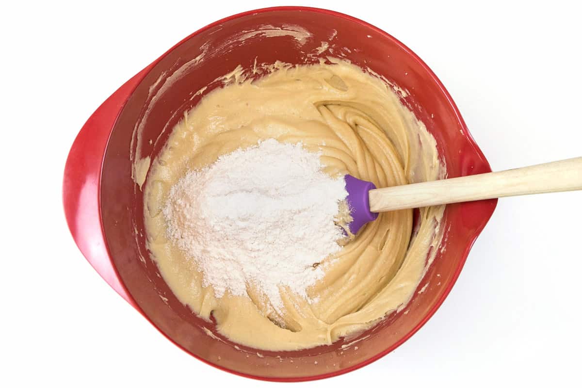 Mix the flour mixture the butter, cream cheese, and sugar mixture until well blended into cookie dough.