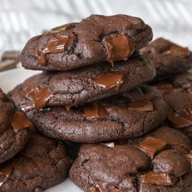 Dark chocolate cookies recipe.