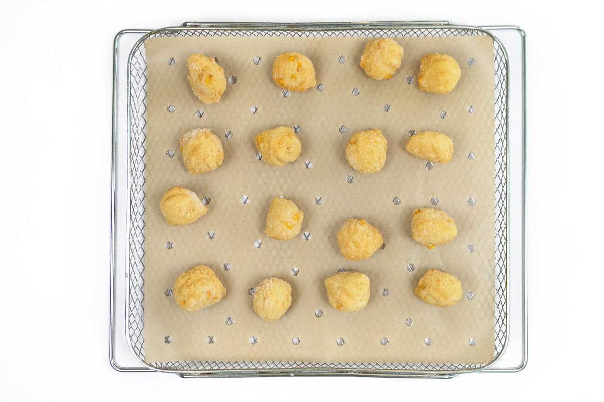 Lay them all out on some parchment paper so that they are in a single layer.