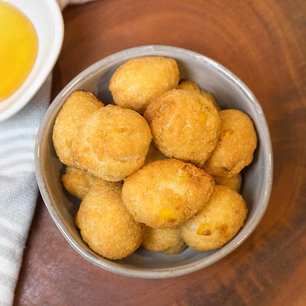Frozen Hush Puppies in the Air Fryer