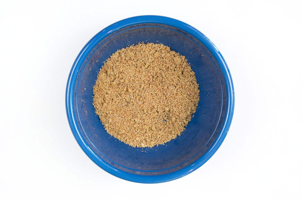The seasonings are mixed in a bowl until well blended.