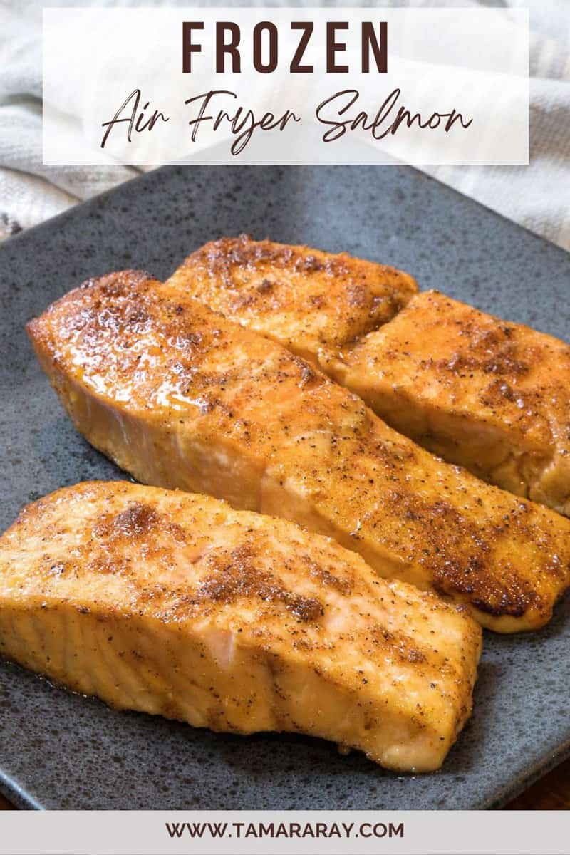 Salmon fillets on a plate.
