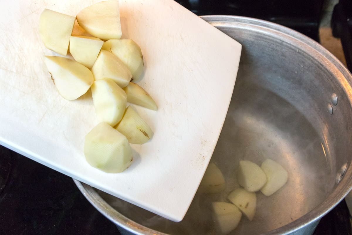 Cook the potatoes about fifteen to twenty minutes.