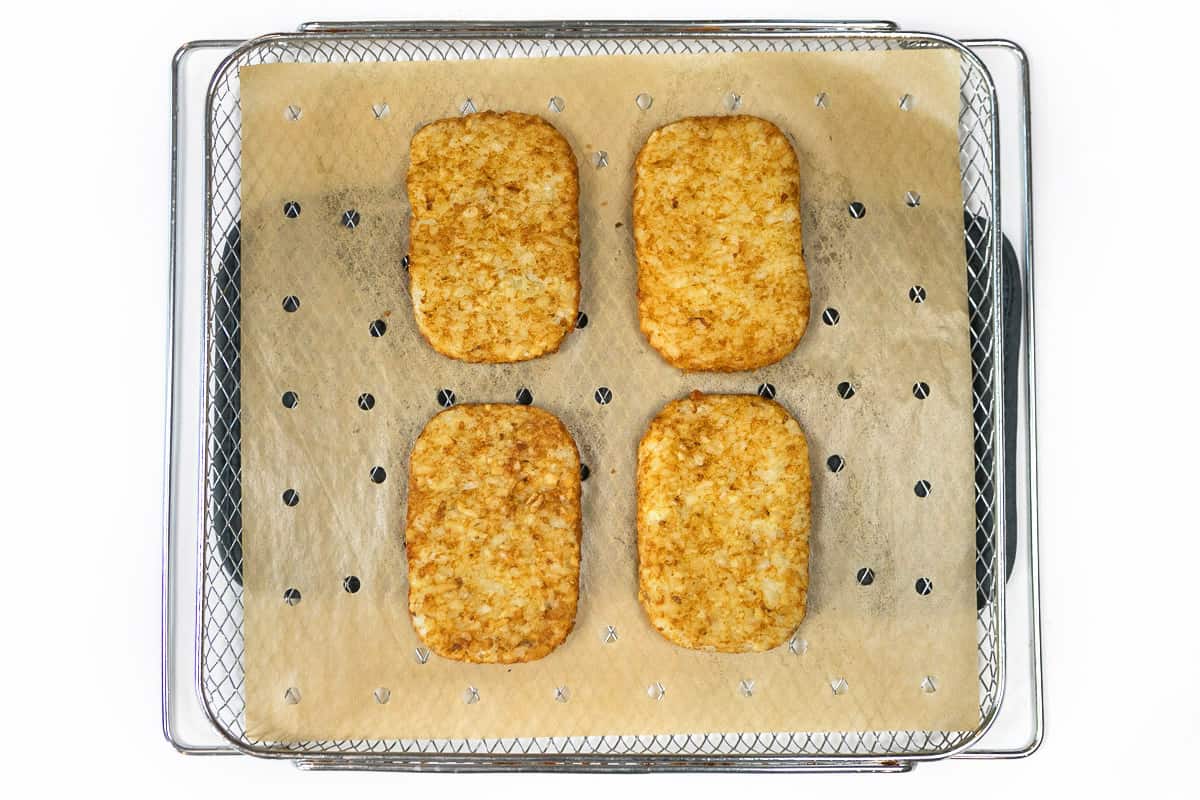 After cooking for twenty-two minutes in the air fryer.