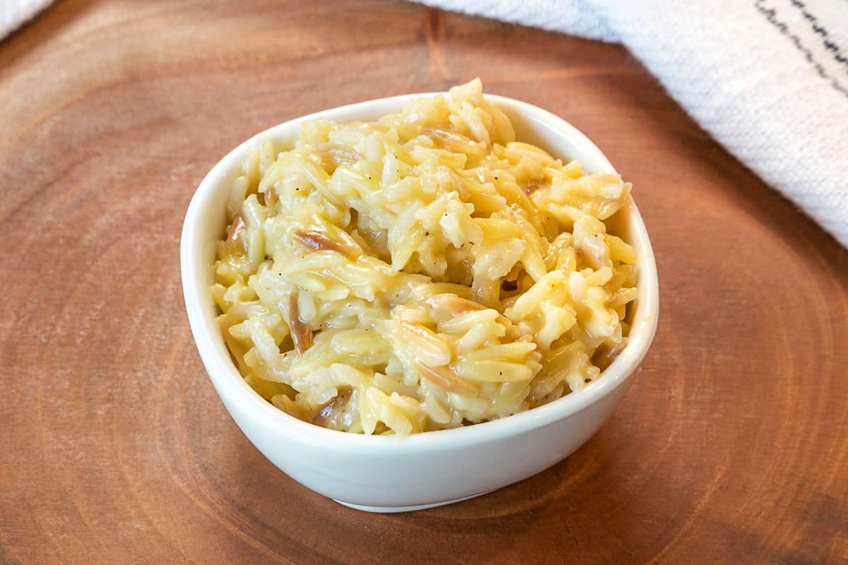Homemade Rice a Roni in a bowl.