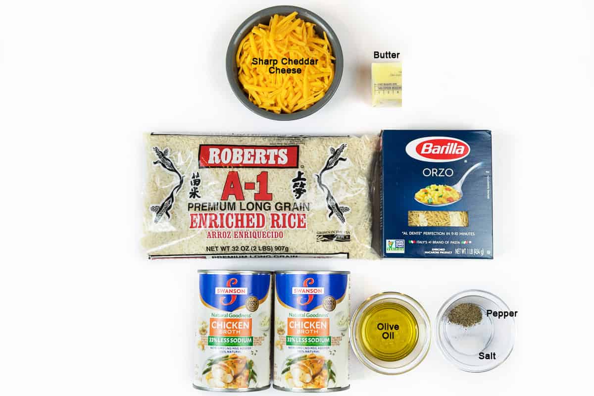 Ingredients for homemade Rice-A-Roni.