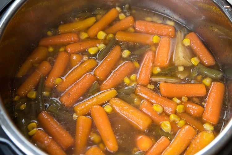 Finished pot roast in the Instant Pot.