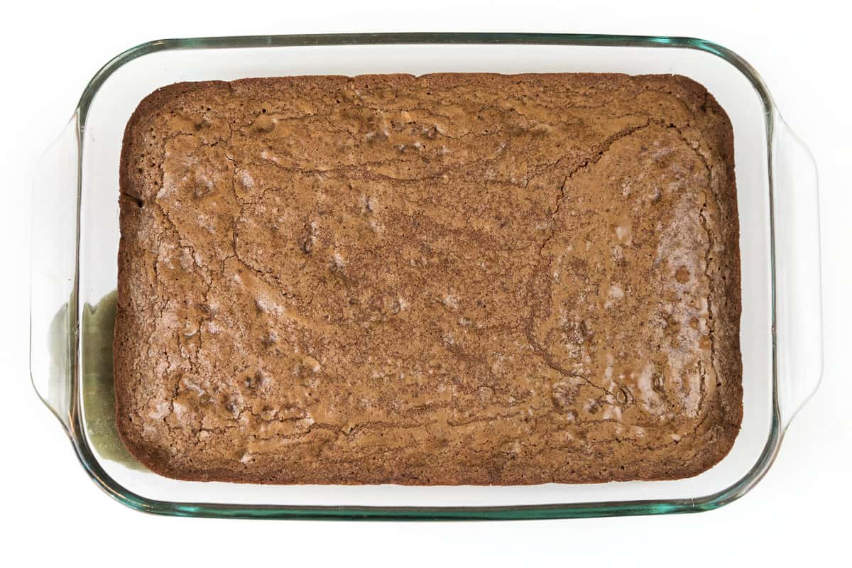 The cake is done baking.