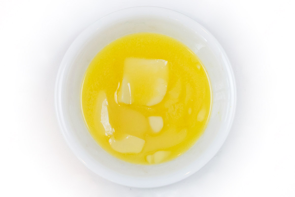 Melt the butter for fifteen seconds.