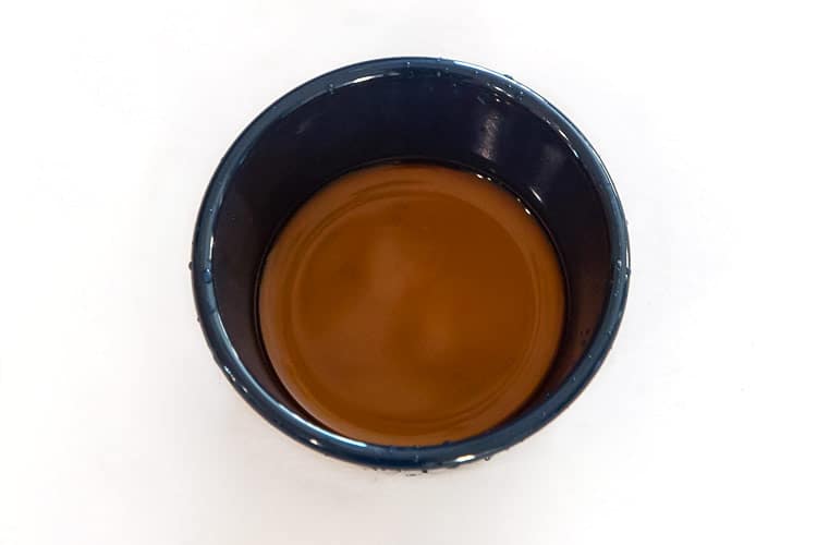 Cornstarch and soy sauce in a bowl.