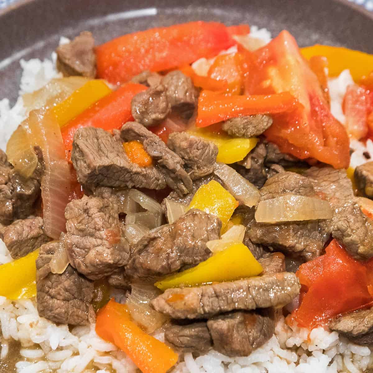Pepper Steak Recipe with Onions and Tomatoes