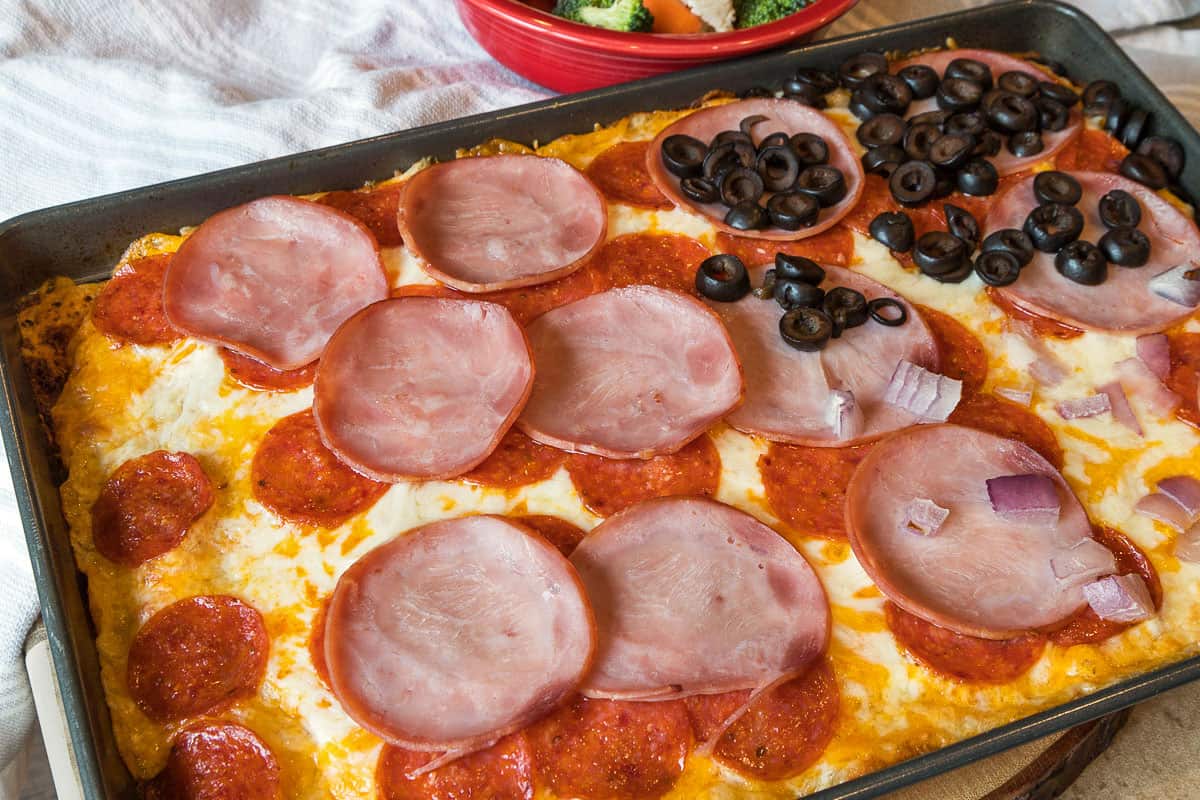 Sheet Pan Pizza Recipe (Store Bought Dough)