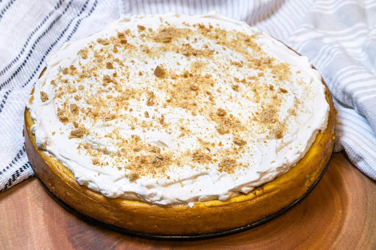 Pumpkin cheesecake.