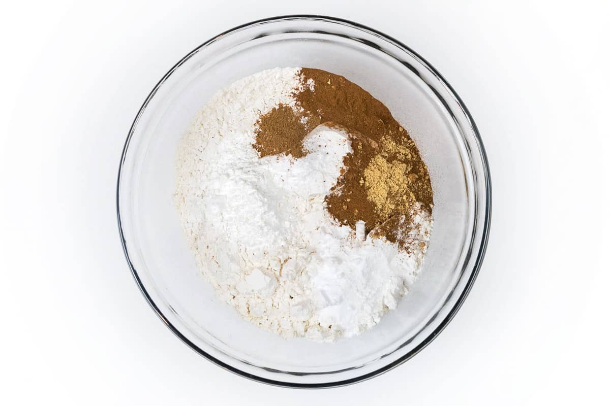 Dry ingredients in a bowl.
