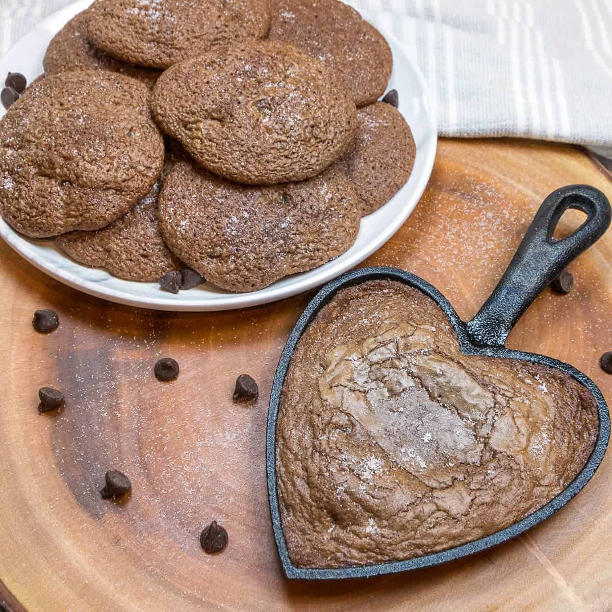 Sea salt chocolate chip cookies ready to eat.