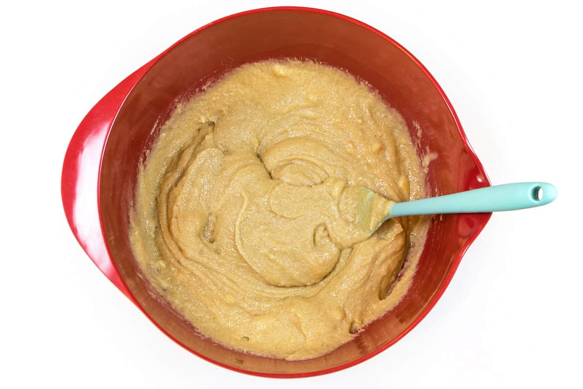 Mix the melted butter, granulated sugar, brown sugar, and vanilla extract until well blended.