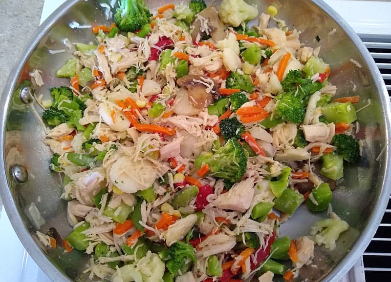 Spicy Chicken Stir-Fry with Frozen Vegetables - Tamara Ray