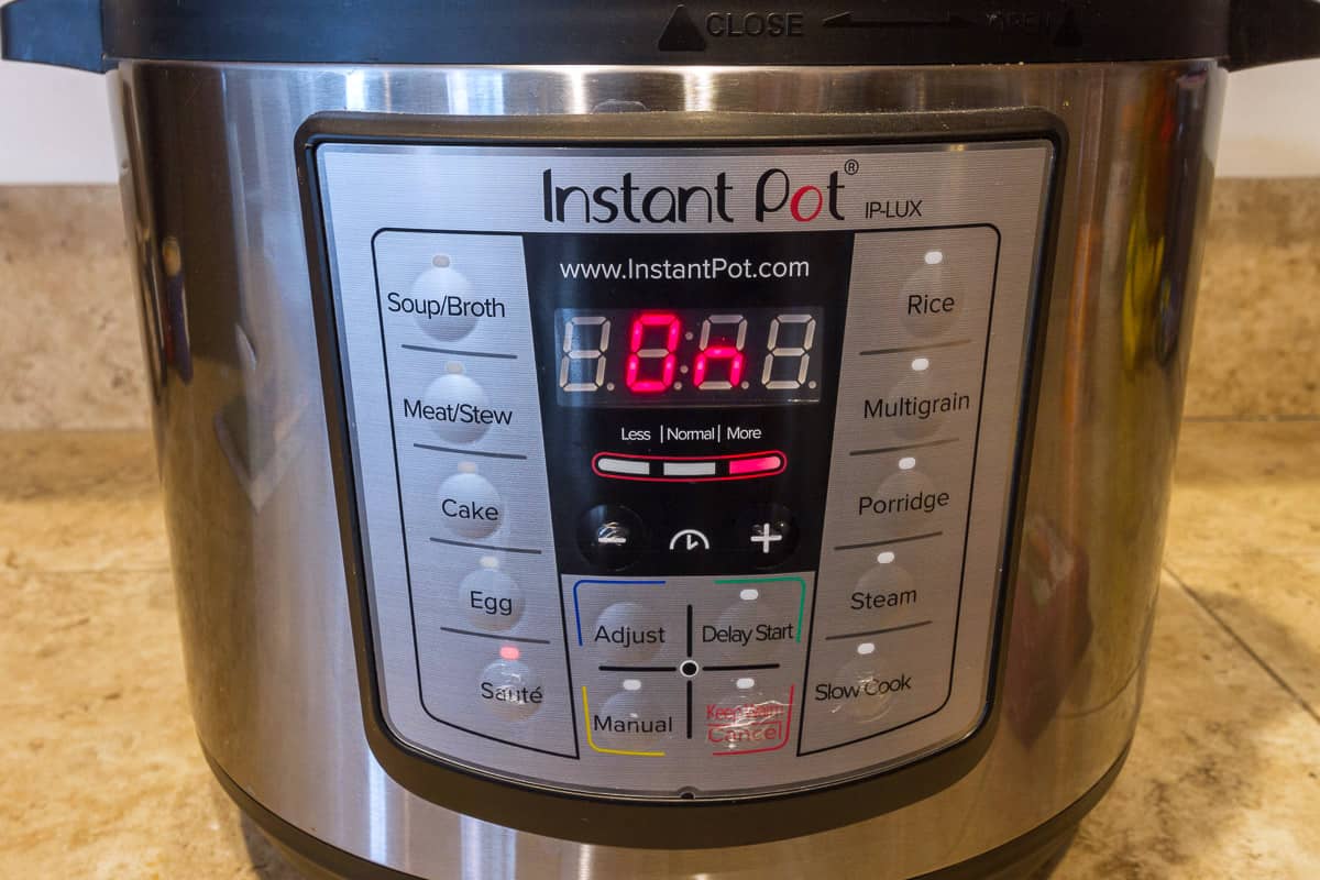 Instant pot set on sauté.