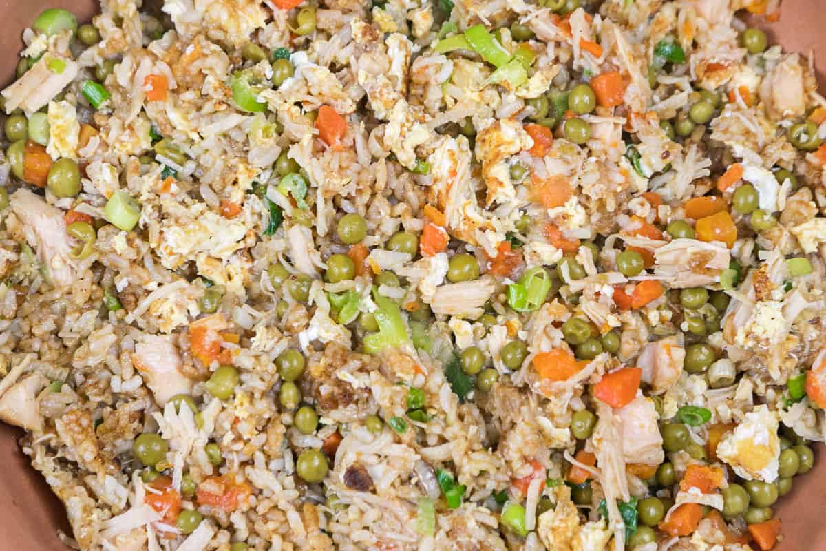 Teriyaki chicken fried rice.