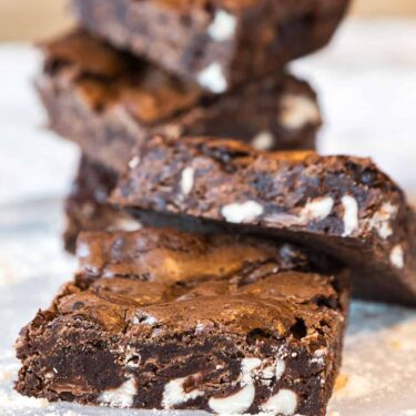 Triple chocolate brownies recipe.