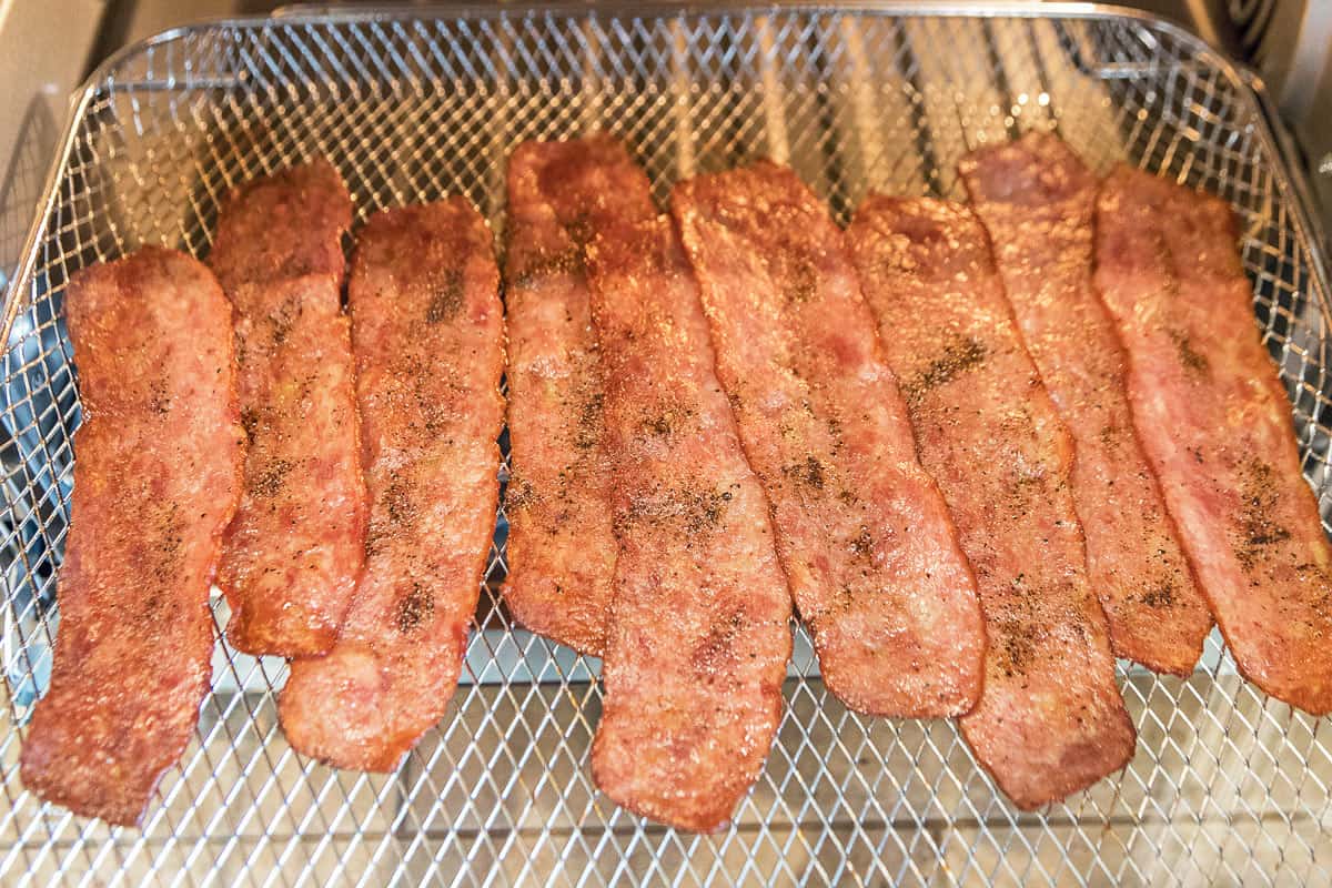 Turkey Bacon in the air fryer.
