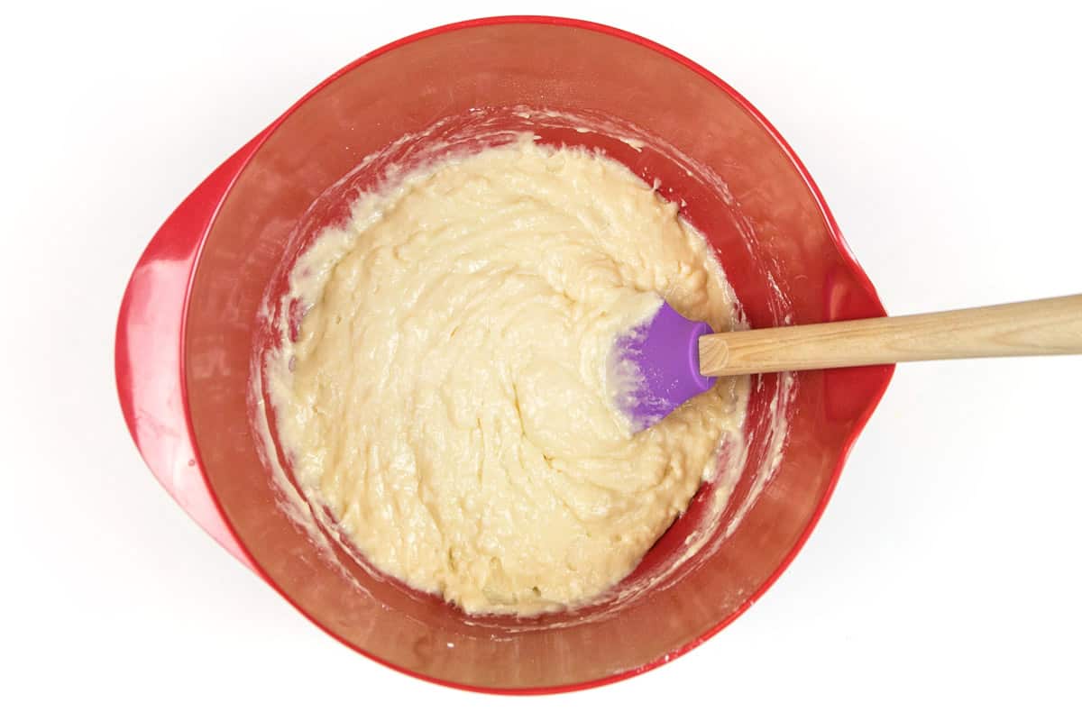 Stir the buttermilk mixture and the flour mixture until well blended.